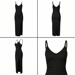 Fashion Nova Sleek Black Maxi‎ Dress